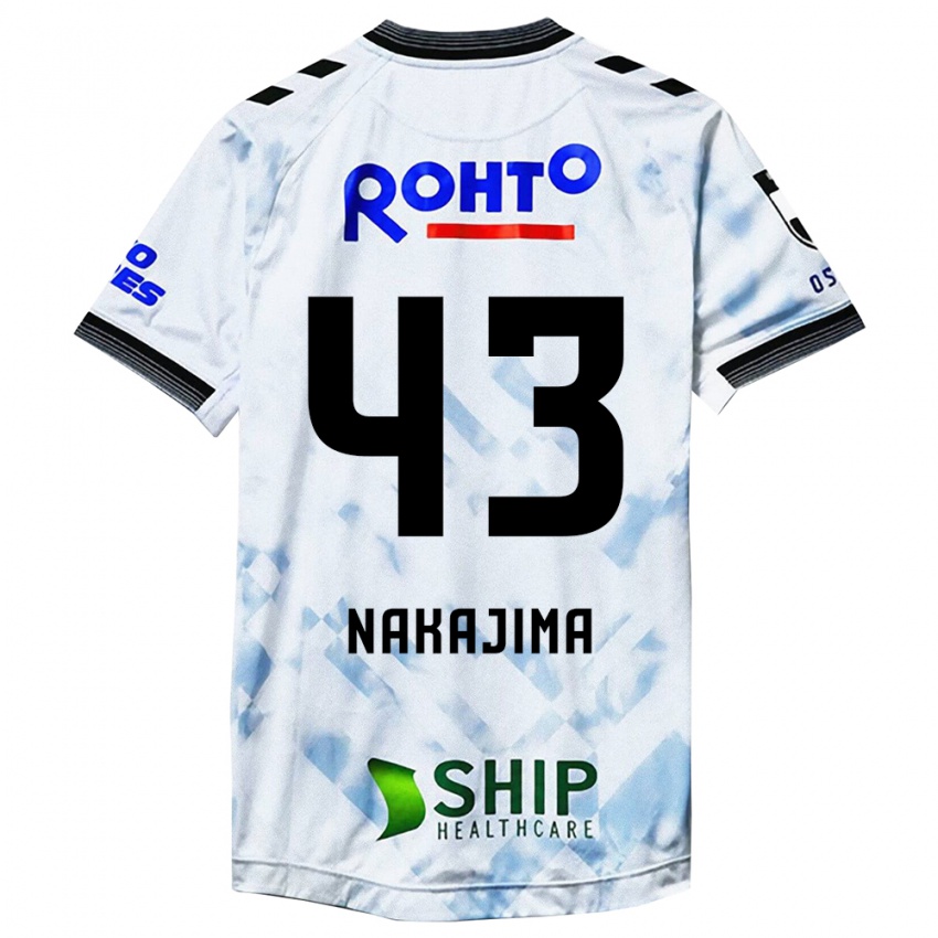 Bambino Maglia Yugo Nakajima #43 Bianco Nero Kit Gara Away 2024/25 Maglietta