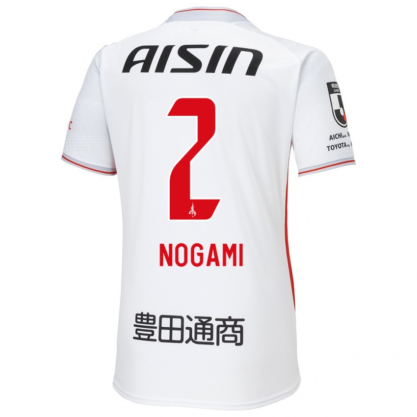 Bambino Maglia Yuki Nogami #2 Bianco Giallo Rosso Kit Gara Away 2024/25 Maglietta