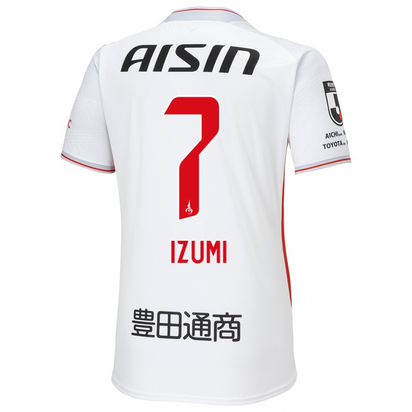 Bambino Maglia Ryuji Izumi #7 Bianco Giallo Rosso Kit Gara Away 2024/25 Maglietta