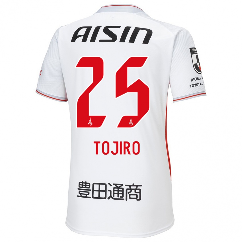 Bambino Maglia Tojiro Kubo #25 Bianco Giallo Rosso Kit Gara Away 2024/25 Maglietta