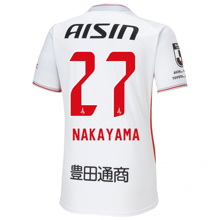 Bambino Maglia Katsuhiro Nakayama #27 Bianco Giallo Rosso Kit Gara Away 2024/25 Maglietta