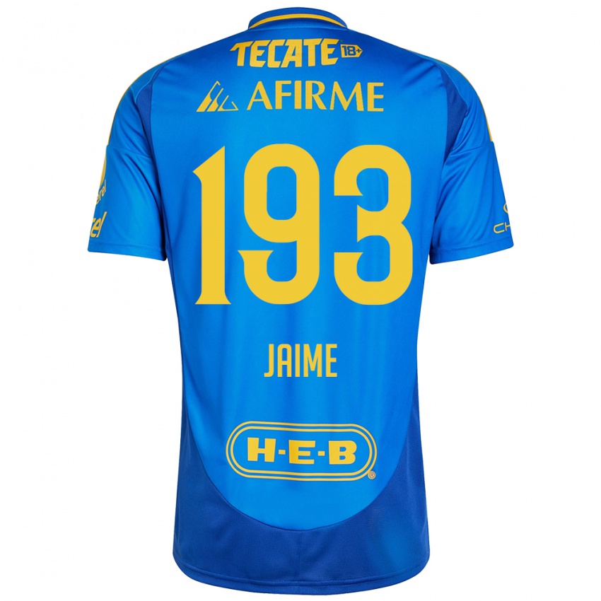 Bambino Maglia Kenneth Jaime #193 Blu Giallo Kit Gara Away 2024/25 Maglietta