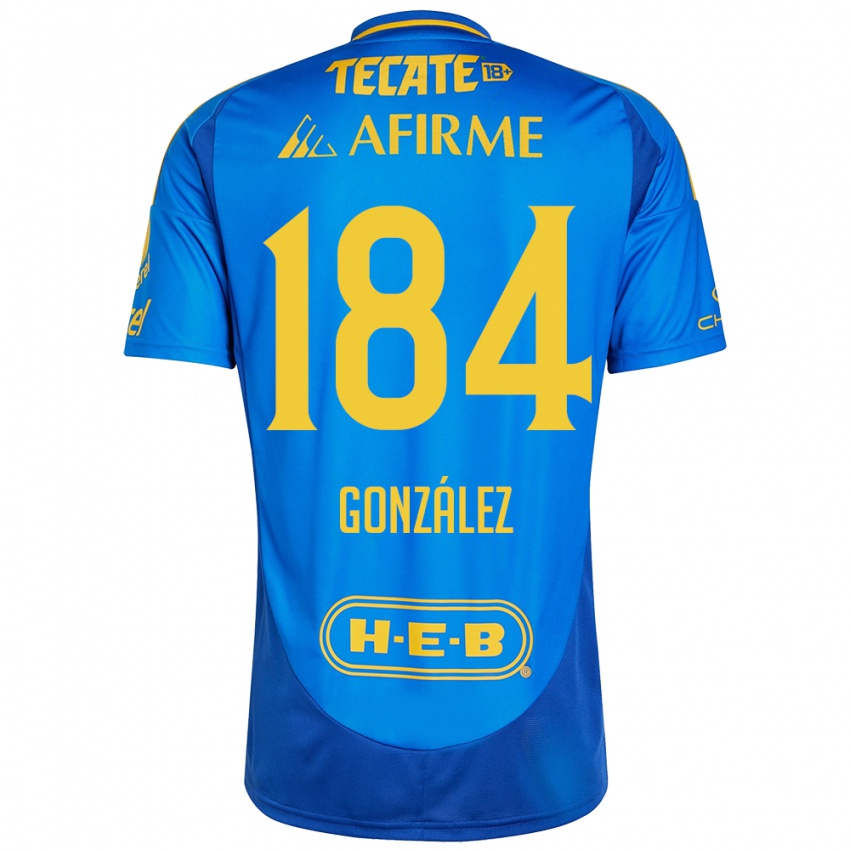 Bambino Maglia Erick González #184 Blu Giallo Kit Gara Away 2024/25 Maglietta