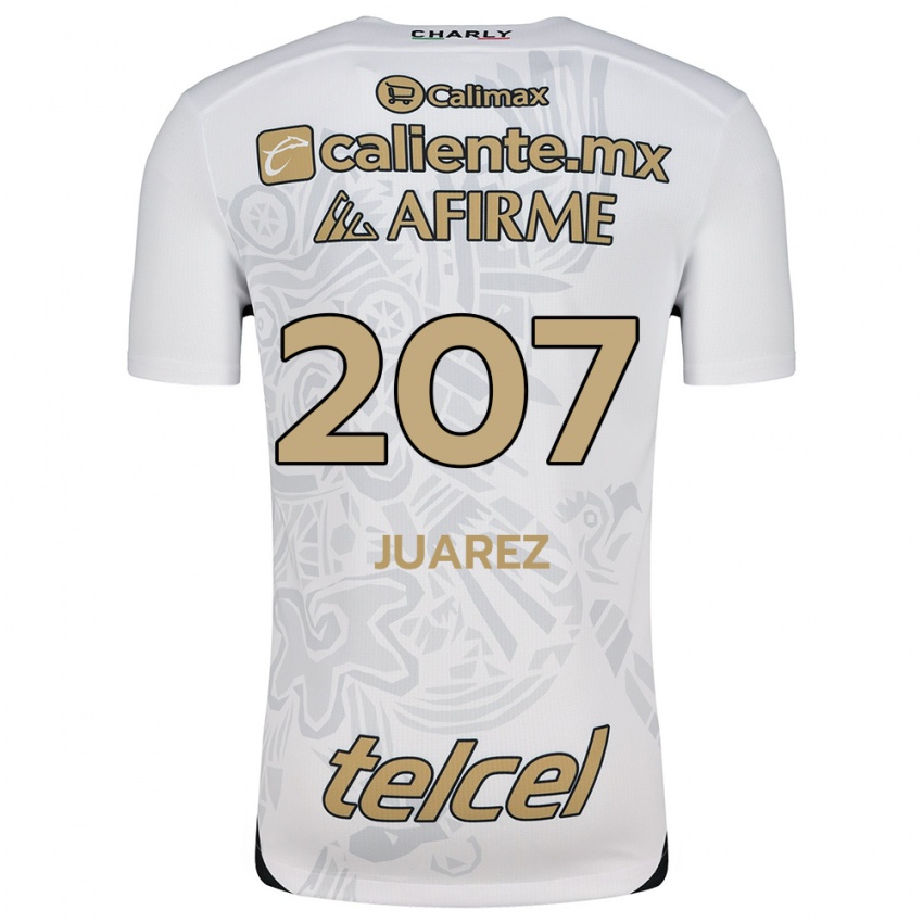 Bambino Maglia José Juárez #207 Bianco Nero Kit Gara Away 2024/25 Maglietta