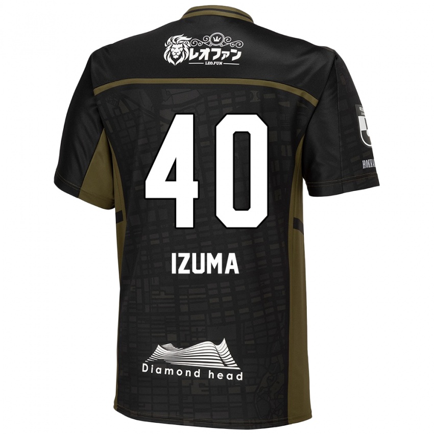 Bambino Maglia Shido Izuma #40 Nero Verde Kit Gara Away 2024/25 Maglietta