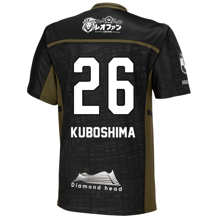 Bambino Maglia Takeharu Kuboshima #26 Nero Verde Kit Gara Away 2024/25 Maglietta