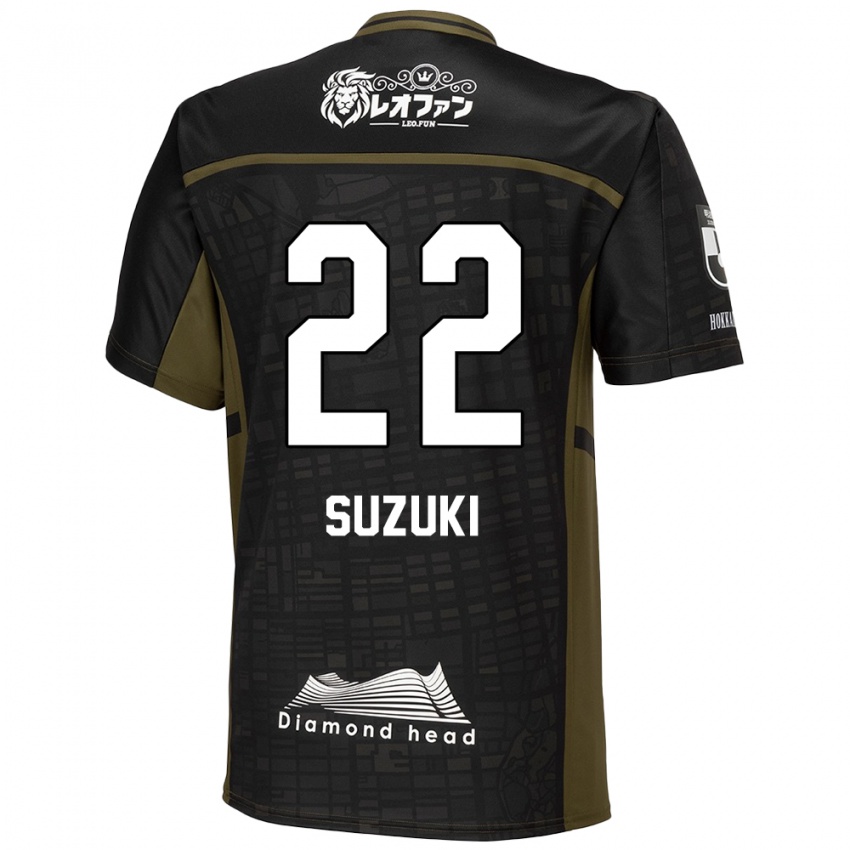 Bambino Maglia So Suzuki #22 Nero Verde Kit Gara Away 2024/25 Maglietta