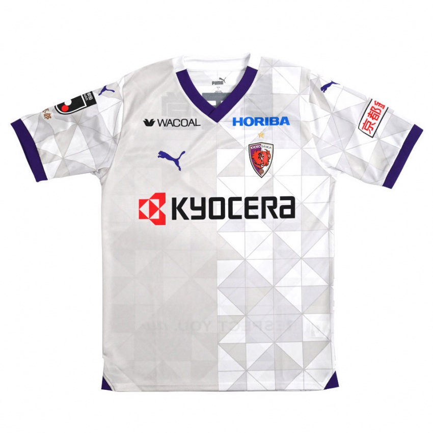 Bambino Maglia Taiga Ishimoto #46 Bianco Viola Kit Gara Away 2024/25 Maglietta