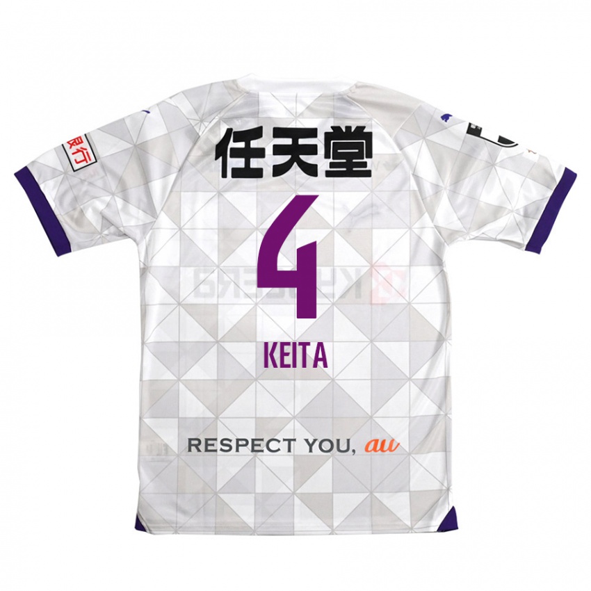 Bambino Maglia Keita Matsuda #4 Bianco Viola Kit Gara Away 2024/25 Maglietta