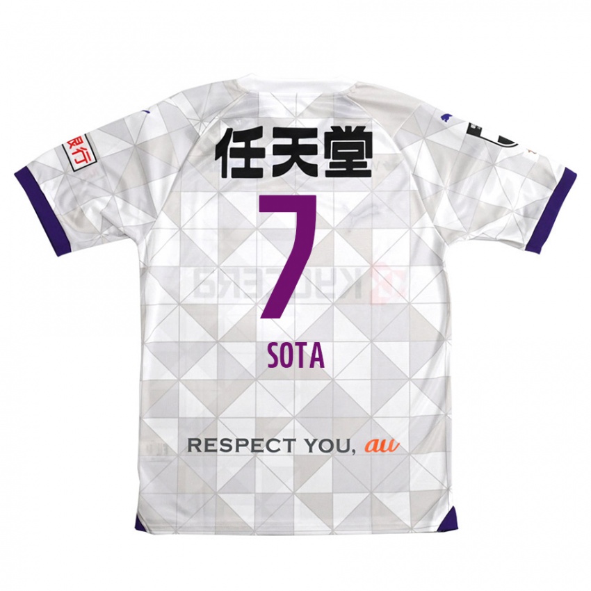 Bambino Maglia Sota Kawasaki #7 Bianco Viola Kit Gara Away 2024/25 Maglietta