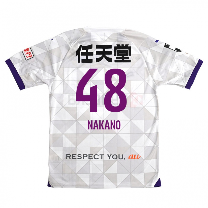 Bambino Maglia Ryuma Nakano #48 Bianco Viola Kit Gara Away 2024/25 Maglietta