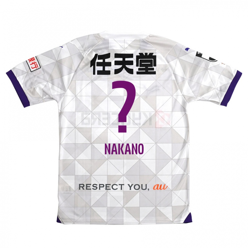 Bambino Maglia Kotaro Nakano #0 Bianco Viola Kit Gara Away 2024/25 Maglietta