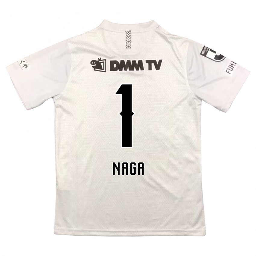 Bambino Maglia Takumi Nagaishi #1 Grigio Nero Kit Gara Away 2024/25 Maglietta