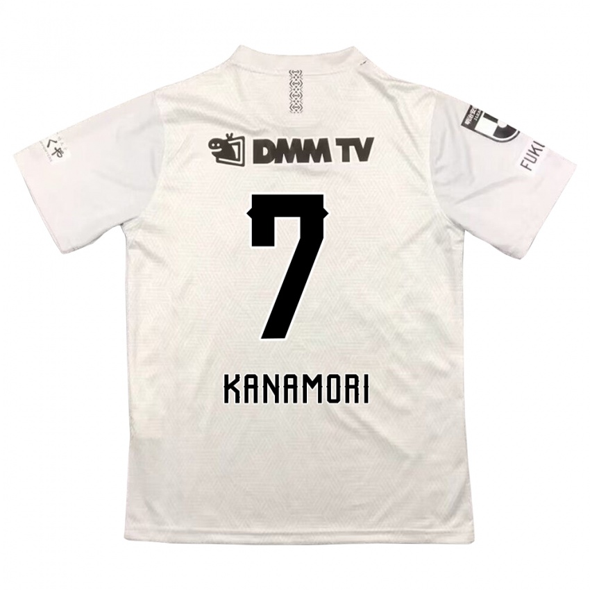 Bambino Maglia Takeshi Kanamori #7 Grigio Nero Kit Gara Away 2024/25 Maglietta