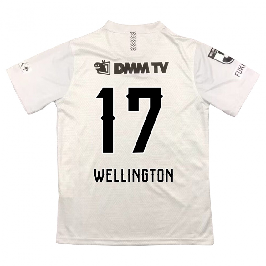 Bambino Maglia Wellington #17 Grigio Nero Kit Gara Away 2024/25 Maglietta