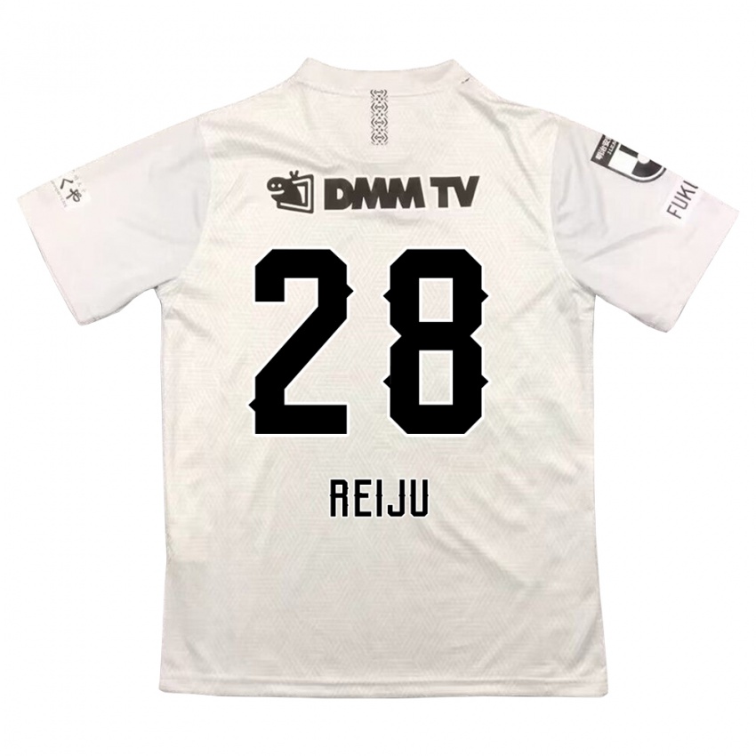 Bambino Maglia Reiju Tsuruno #28 Grigio Nero Kit Gara Away 2024/25 Maglietta