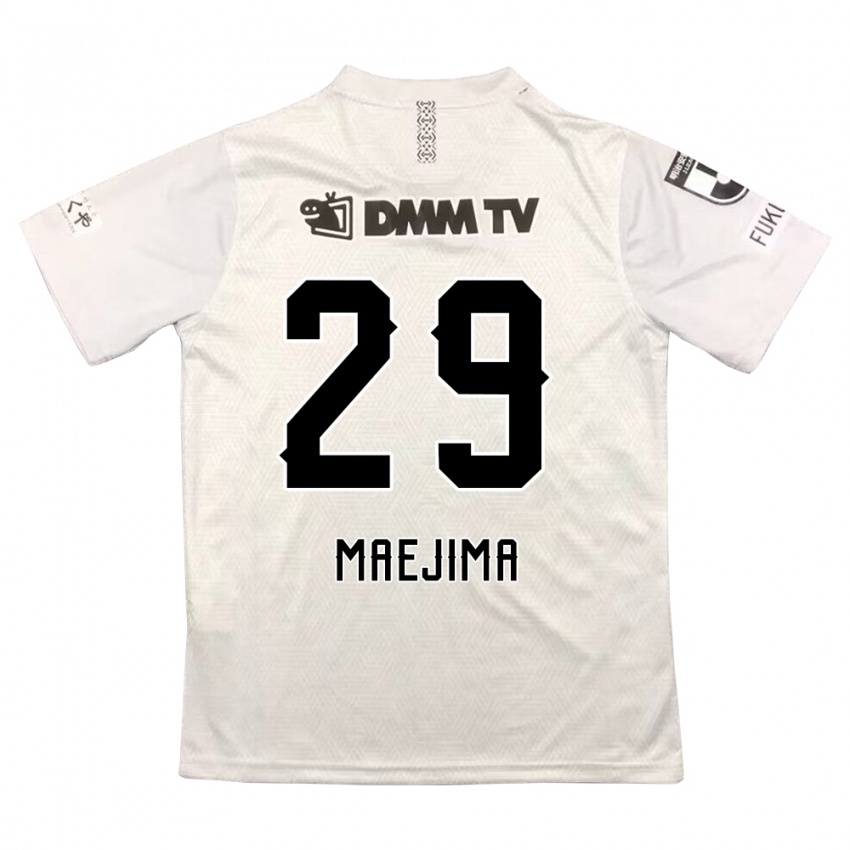 Bambino Maglia Yota Maejima #29 Grigio Nero Kit Gara Away 2024/25 Maglietta