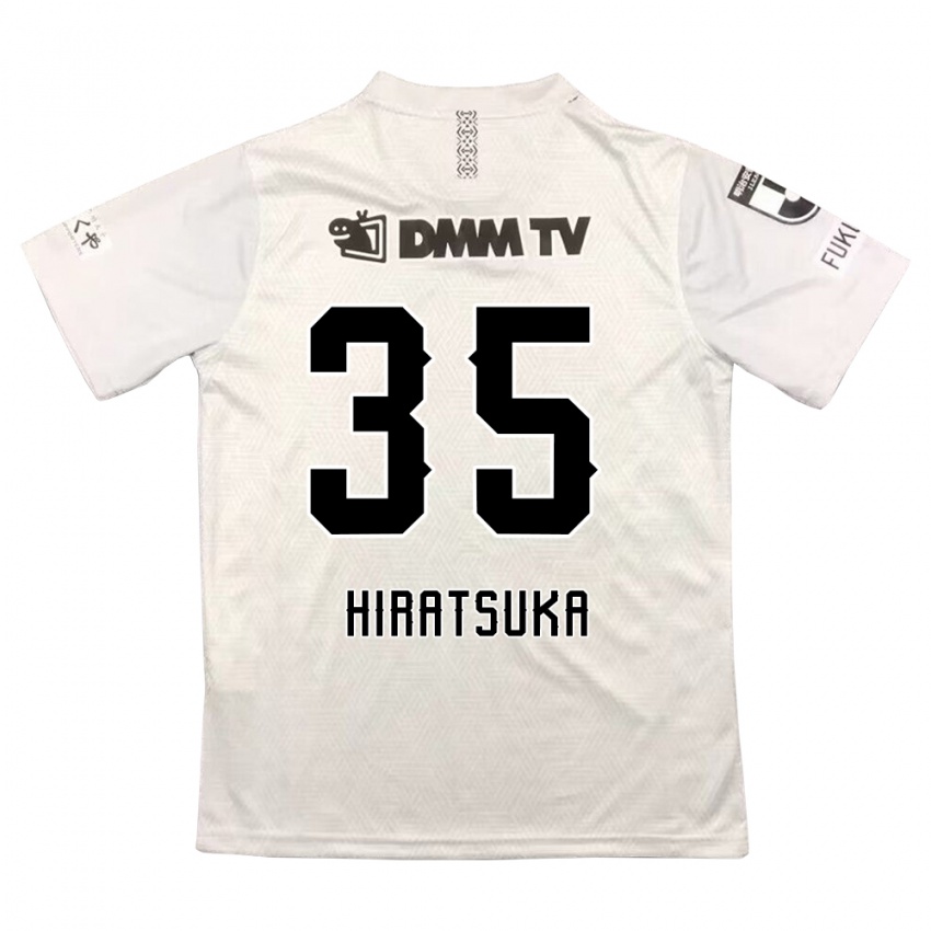 Bambino Maglia Yuto Hiratsuka #35 Grigio Nero Kit Gara Away 2024/25 Maglietta