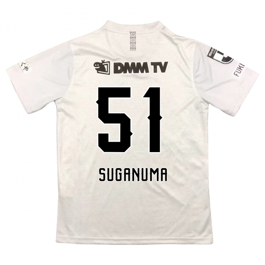 Bambino Maglia Kazuaki Suganuma #51 Grigio Nero Kit Gara Away 2024/25 Maglietta