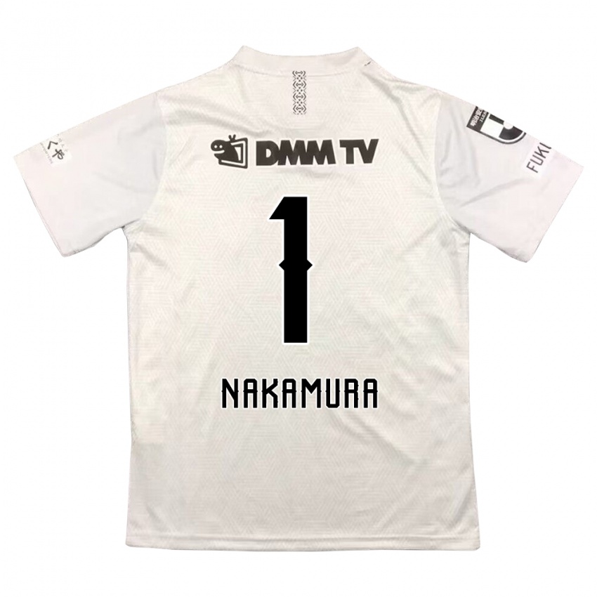 Bambino Maglia Seigo Nakamura #1 Grigio Nero Kit Gara Away 2024/25 Maglietta