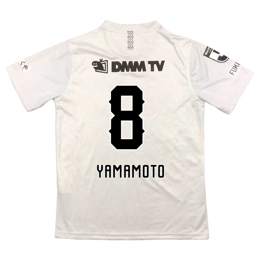 Bambino Maglia Shunsuke Yamamoto #8 Grigio Nero Kit Gara Away 2024/25 Maglietta