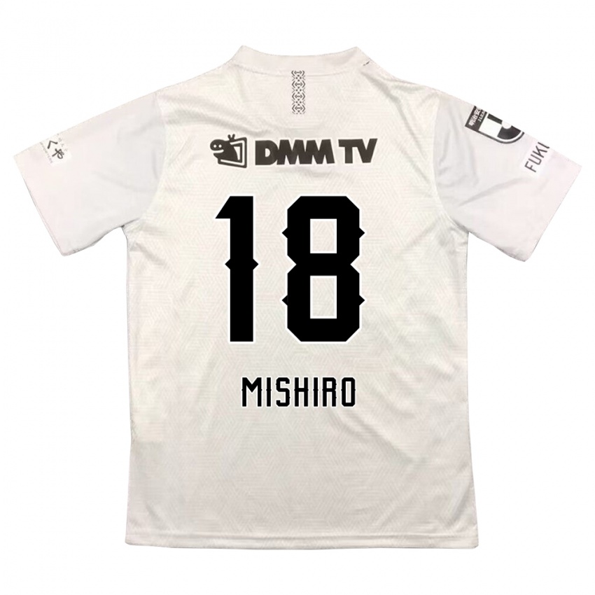 Bambino Maglia Tokitora Mishiro #18 Grigio Nero Kit Gara Away 2024/25 Maglietta