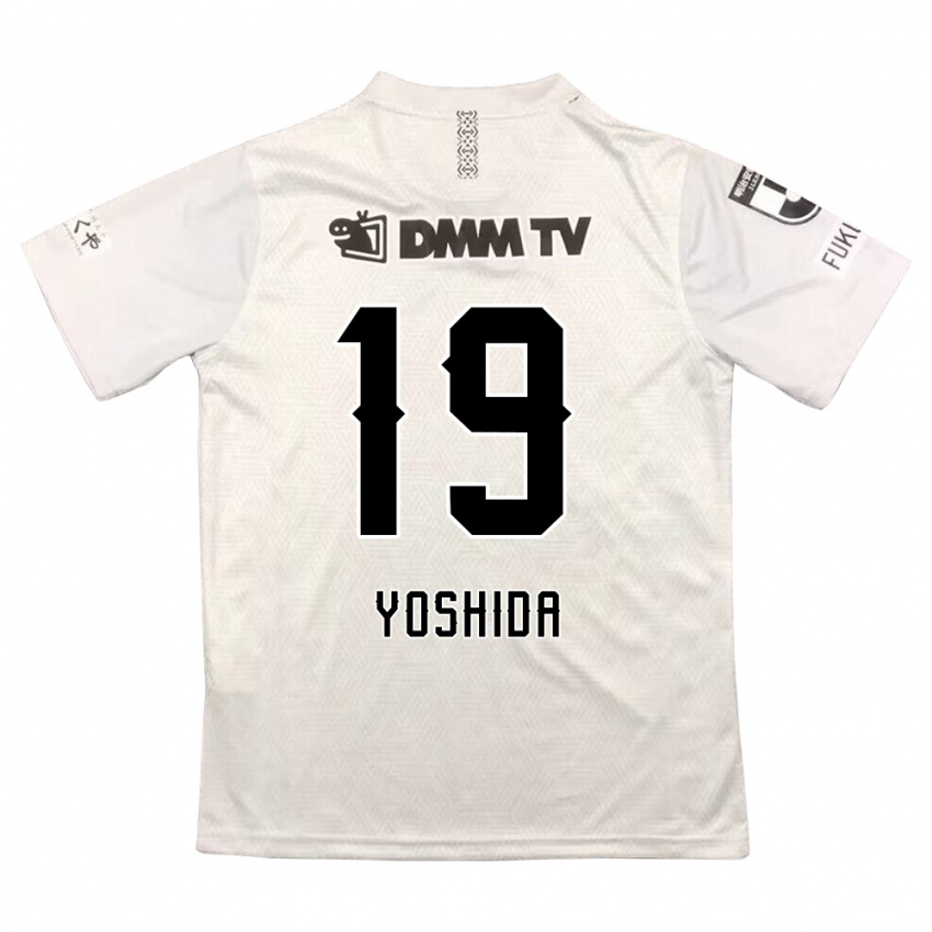 Bambino Maglia Yuzuki Yoshida #19 Grigio Nero Kit Gara Away 2024/25 Maglietta