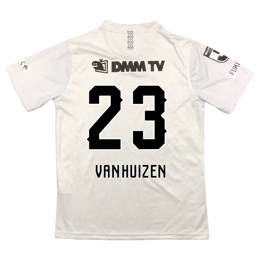 Bambino Maglia Haruki Christopher Van Huizen #23 Grigio Nero Kit Gara Away 2024/25 Maglietta