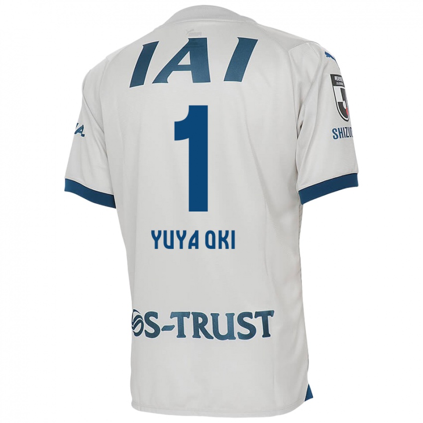 Bambino Maglia Yuya Oki #1 Bianco Blu Kit Gara Away 2024/25 Maglietta