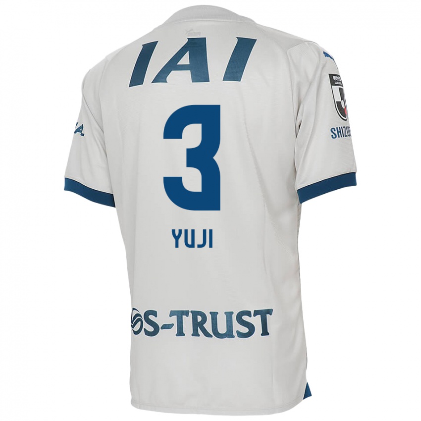 Bambino Maglia Yuji Takahashi #3 Bianco Blu Kit Gara Away 2024/25 Maglietta