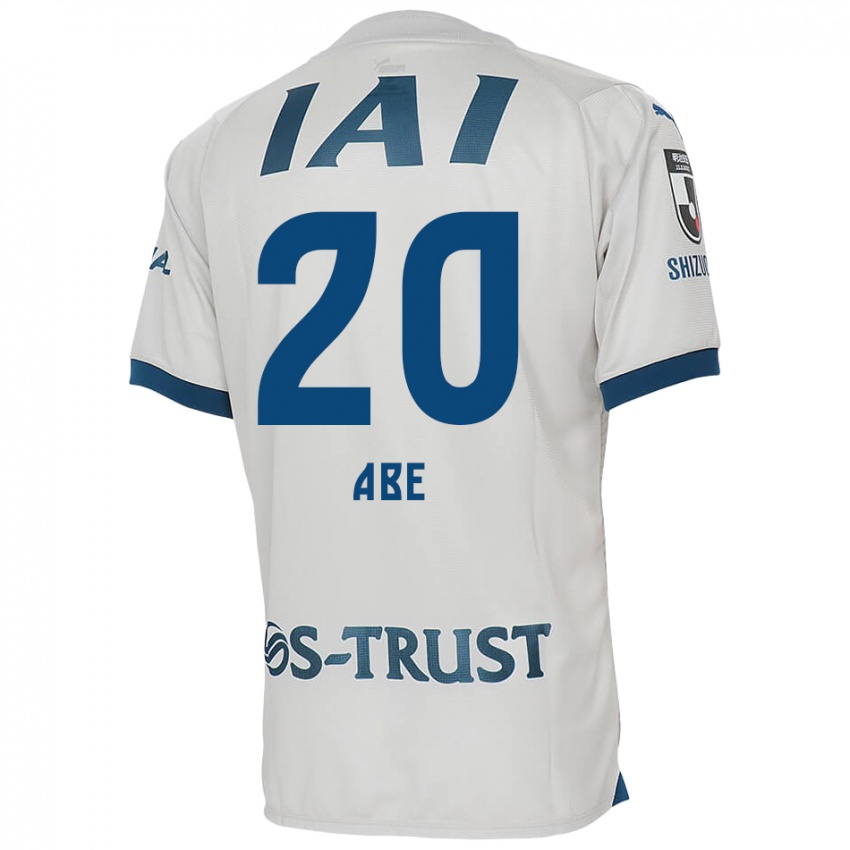 Bambino Maglia Ryoya Abe #20 Bianco Blu Kit Gara Away 2024/25 Maglietta