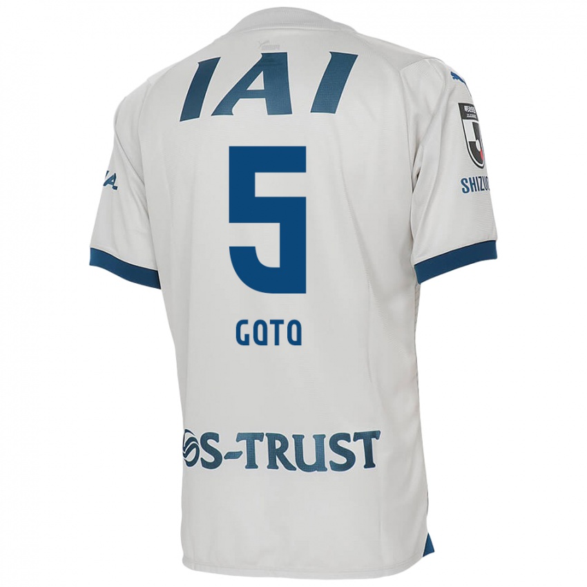 Bambino Maglia Keita Goto #5 Bianco Blu Kit Gara Away 2024/25 Maglietta