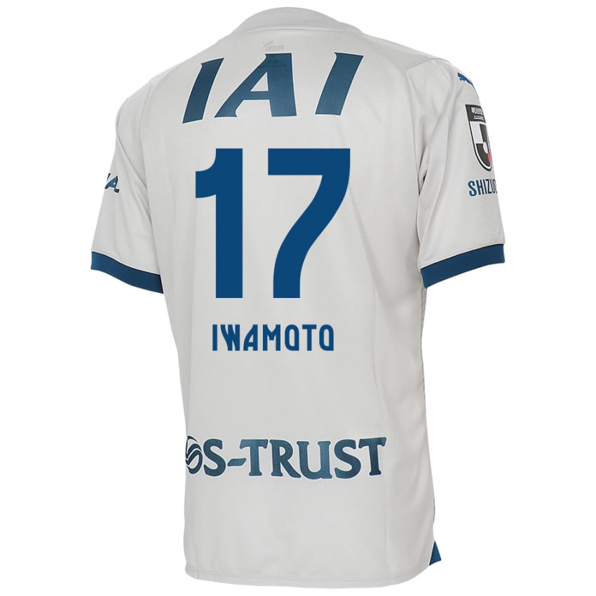 Bambino Maglia Shogo Iwamoto #17 Bianco Blu Kit Gara Away 2024/25 Maglietta