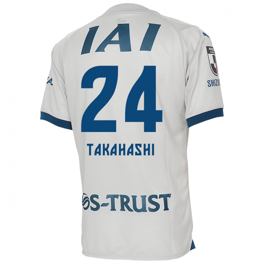 Bambino Maglia Yuzuki Takahashi #24 Bianco Blu Kit Gara Away 2024/25 Maglietta