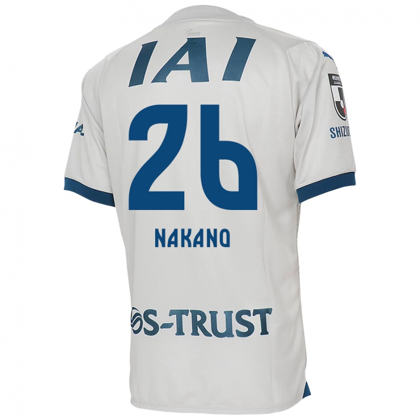 Bambino Maglia Takeru Nakano #26 Bianco Blu Kit Gara Away 2024/25 Maglietta