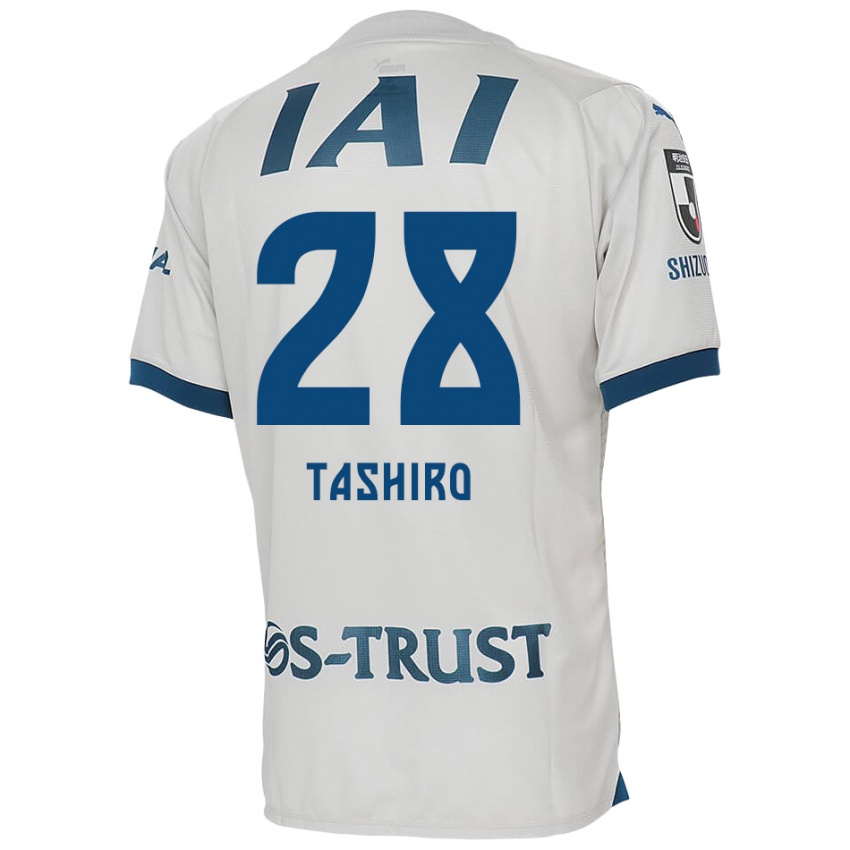 Bambino Maglia Hiroto Tashiro #28 Bianco Blu Kit Gara Away 2024/25 Maglietta