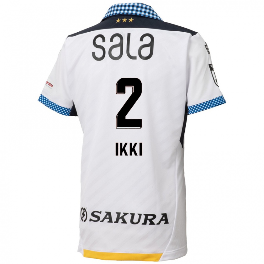 Bambino Maglia Ikki Kawasaki #2 Bianco Nero Kit Gara Away 2024/25 Maglietta