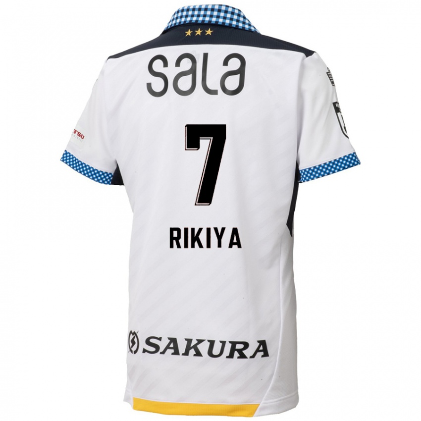 Bambino Maglia Rikiya Uehara #7 Bianco Nero Kit Gara Away 2024/25 Maglietta