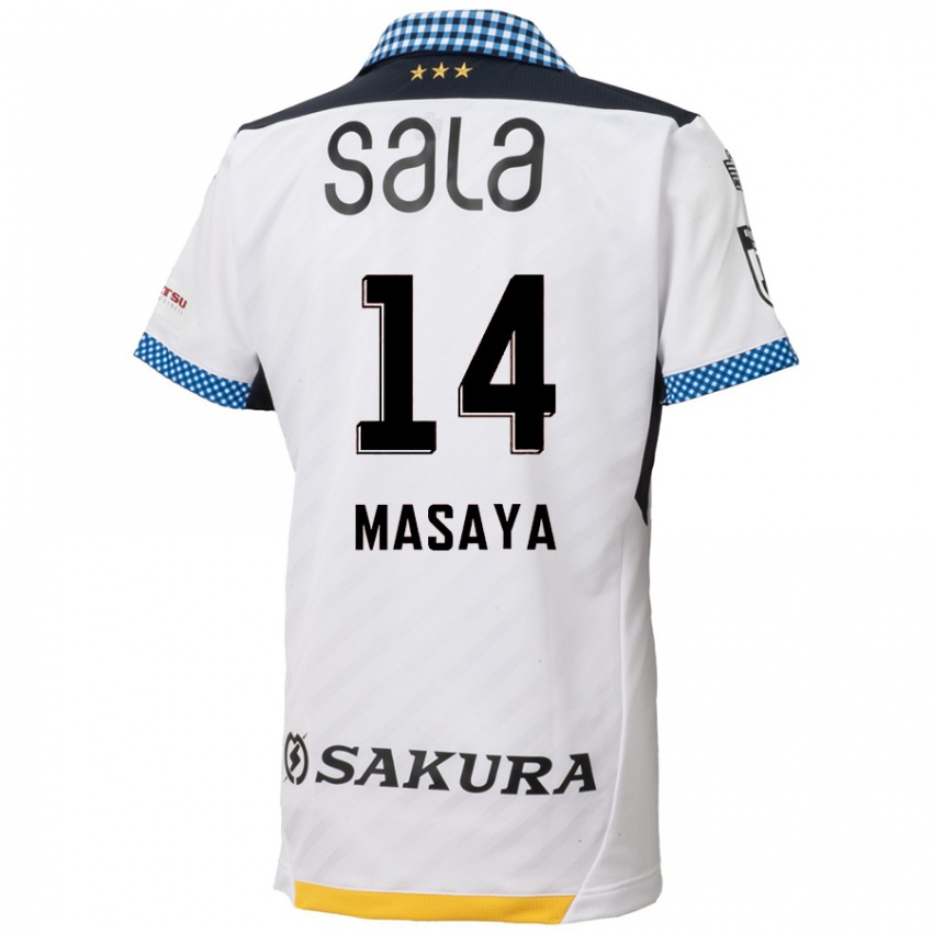 Bambino Maglia Masaya Matsumoto #14 Bianco Nero Kit Gara Away 2024/25 Maglietta