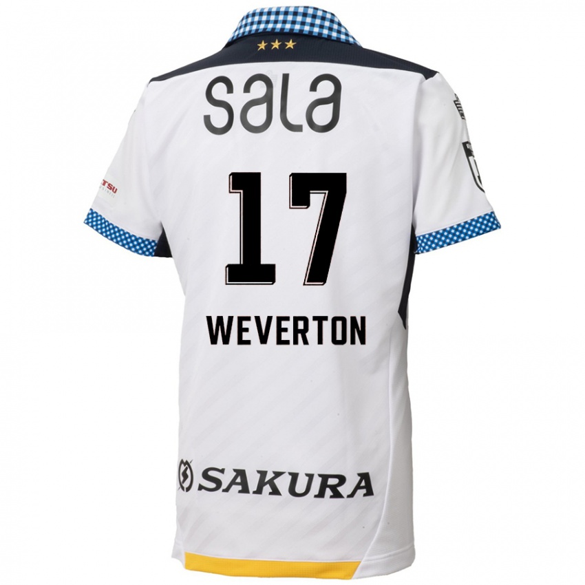 Bambino Maglia Weverton #17 Bianco Nero Kit Gara Away 2024/25 Maglietta