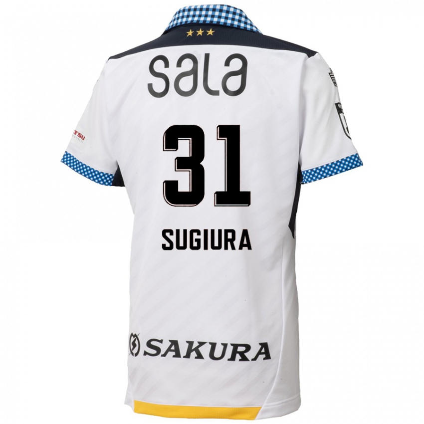 Bambino Maglia Rinnosuke Sugiura #31 Bianco Nero Kit Gara Away 2024/25 Maglietta