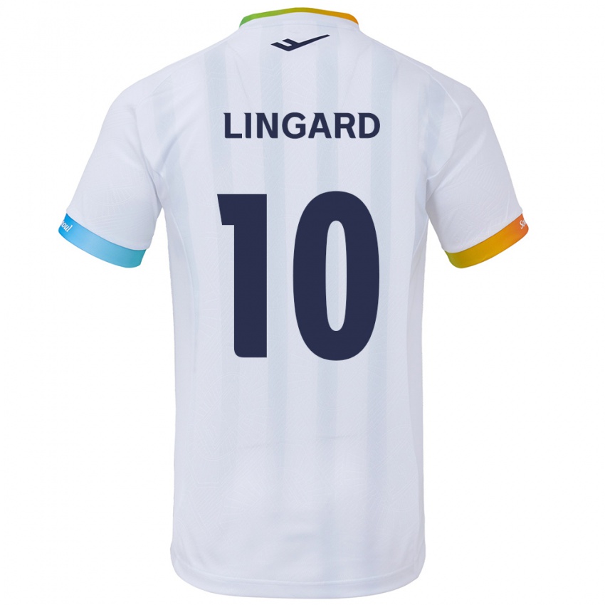 Bambino Maglia Jesse Lingard #10 Bianco Blu Kit Gara Away 2024/25 Maglietta