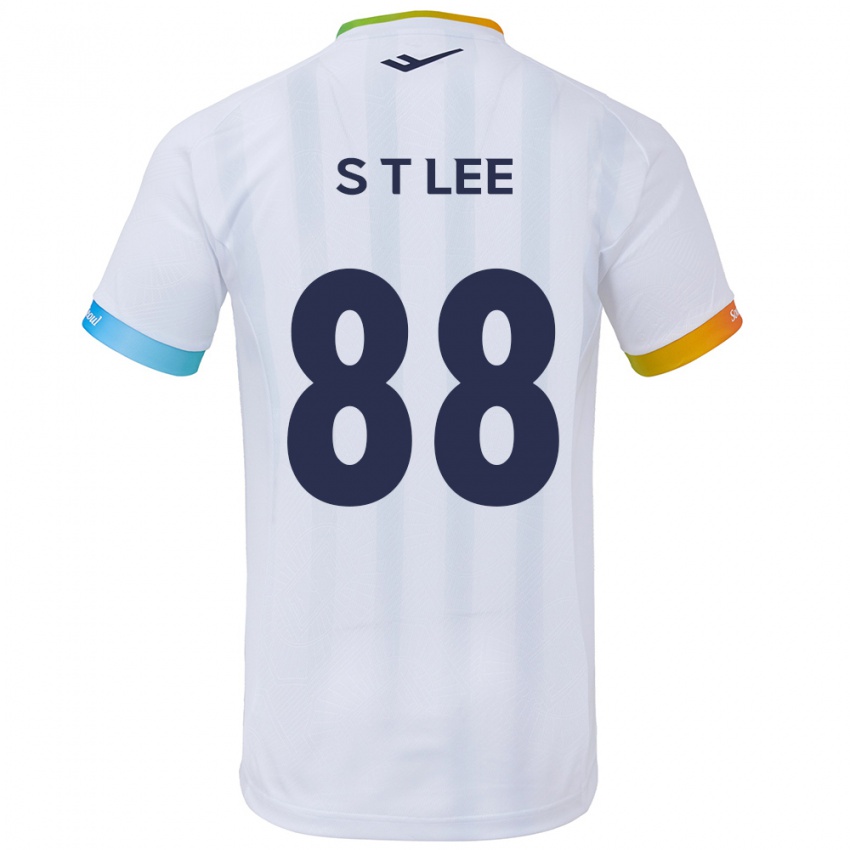 Bambino Maglia Tae-Seok Lee #88 Bianco Blu Kit Gara Away 2024/25 Maglietta