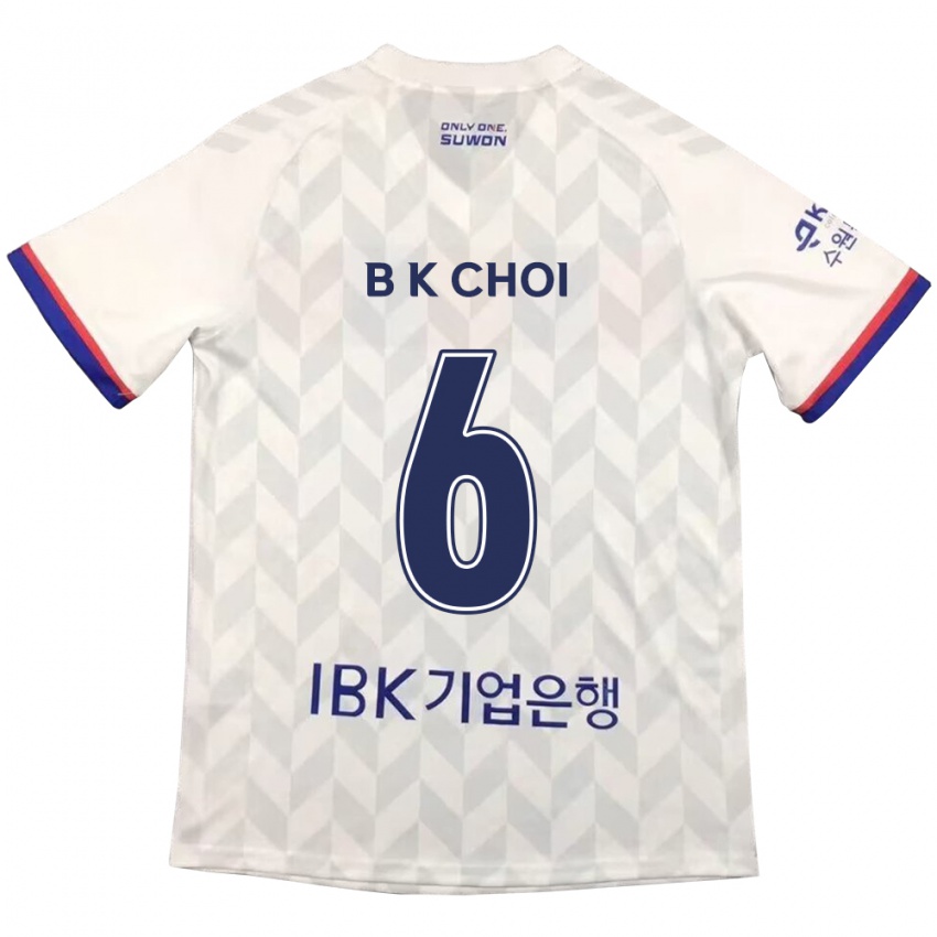 Bambino Maglia Kyu-Baek Choi #6 Bianco Blu Kit Gara Away 2024/25 Maglietta