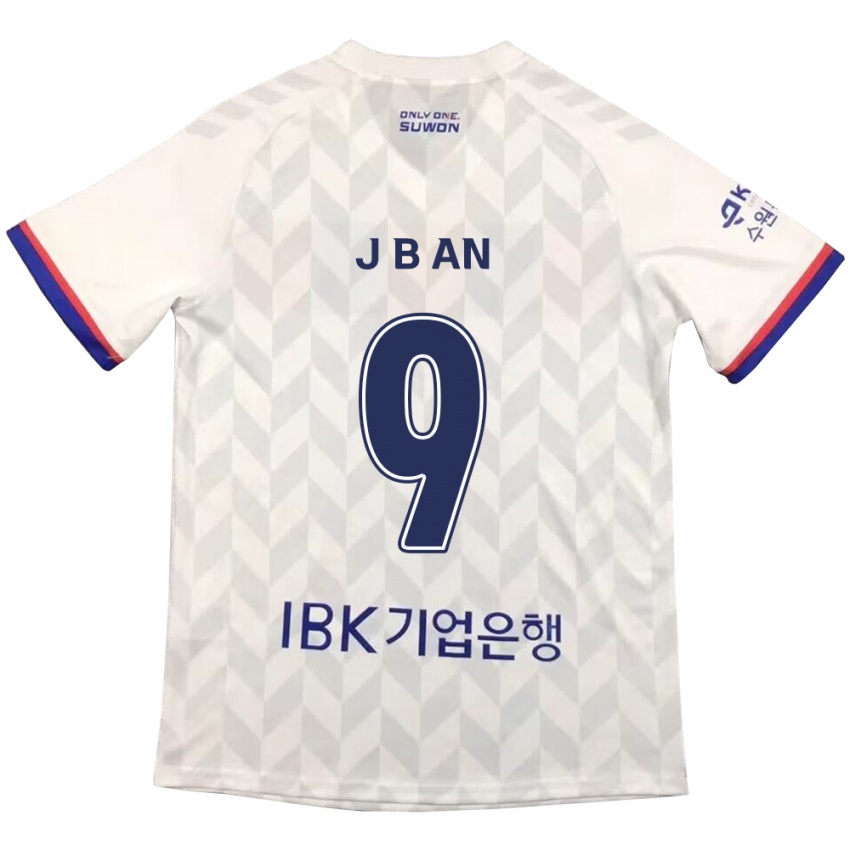 Bambino Maglia Byong-Jun An #9 Bianco Blu Kit Gara Away 2024/25 Maglietta