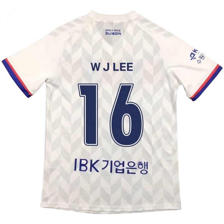 Bambino Maglia Jae-Won Lee #16 Bianco Blu Kit Gara Away 2024/25 Maglietta