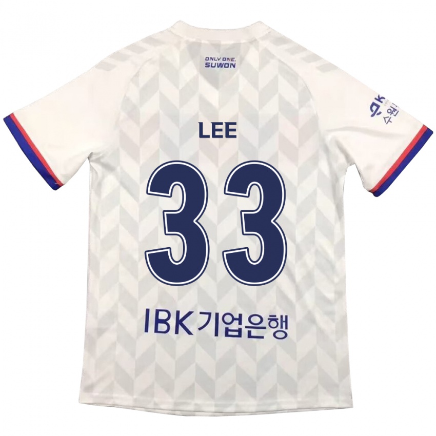 Bambino Maglia Joseph Lee #33 Bianco Blu Kit Gara Away 2024/25 Maglietta