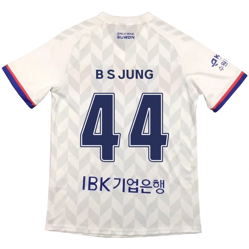 Bambino Maglia Seung-Bae Jung #44 Bianco Blu Kit Gara Away 2024/25 Maglietta