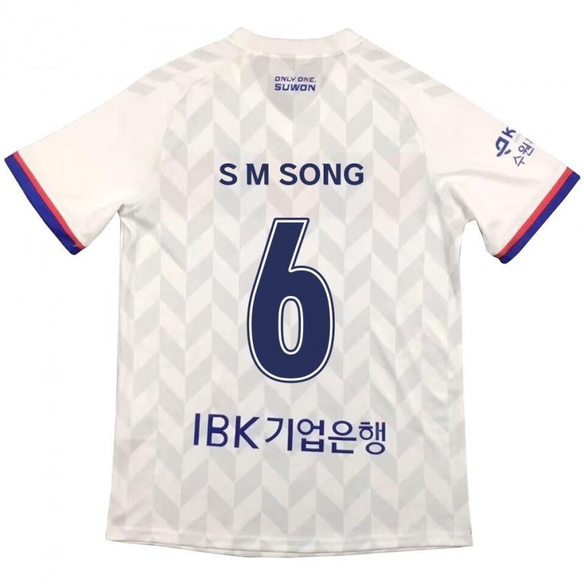 Bambino Maglia Min-Seob Song #6 Bianco Blu Kit Gara Away 2024/25 Maglietta