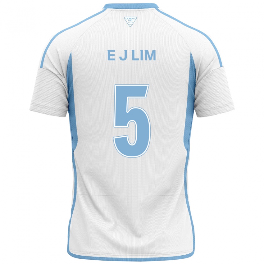 Bambino Maglia Jong-Eun Lim #5 Bianco Blu Kit Gara Away 2024/25 Maglietta